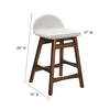 Modway EEI-6555-HEI Juno Wood Counter Stool - Set of 2 Ivory Fabric MDY-EEI-6555-HEI