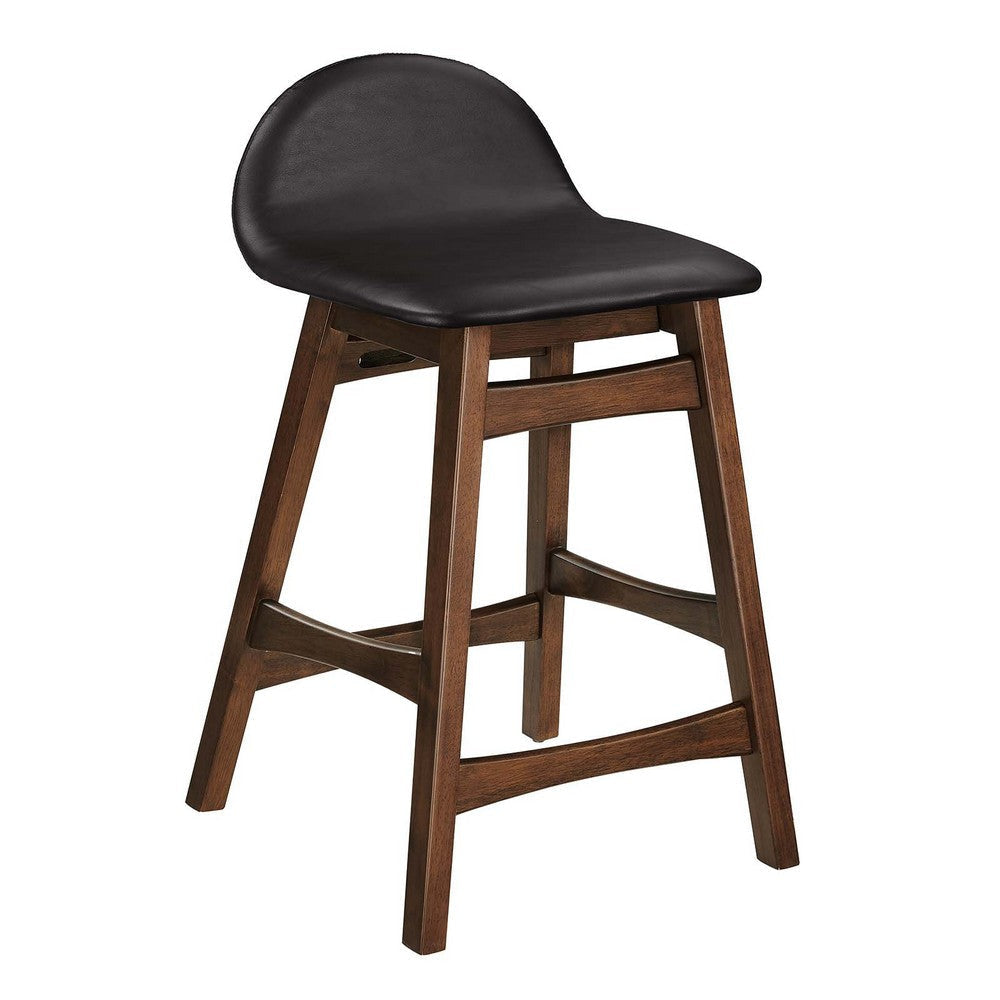 Modway EEI-6556-BRN Juno Wood Counter Stool - Set of 2, Brown