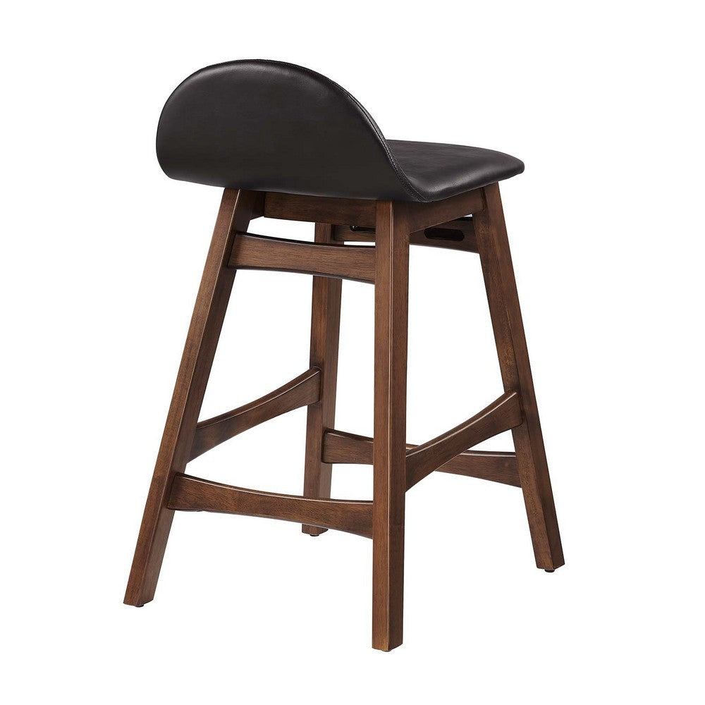 Modway EEI-6556-BRN Juno Wood Counter Stool - Set of 2 Brown MDY-EEI-6556-BRN