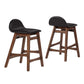 Modway EEI-6556-BRN Juno Wood Counter Stool - Set of 2 Brown MDY-EEI-6556-BRN