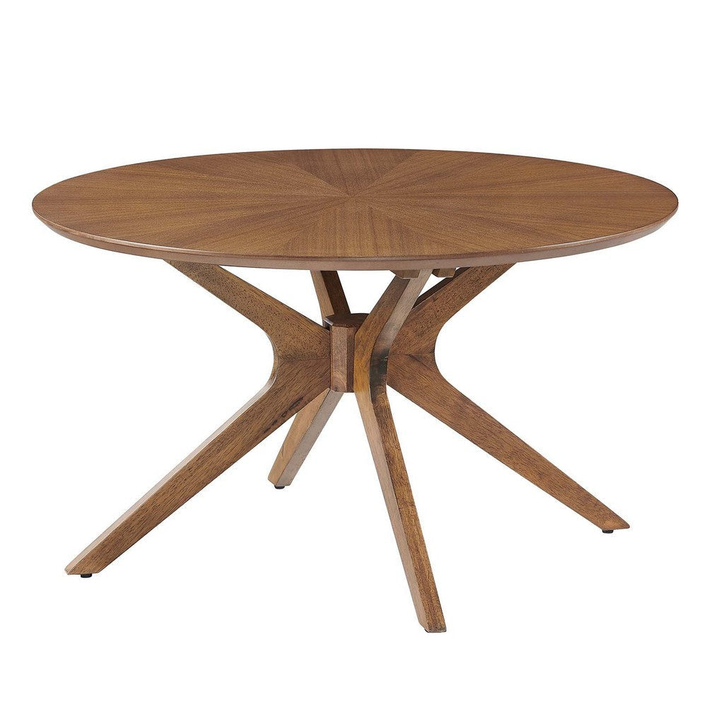 Modway EEI-6557-WAL Crossroads Round Wood Coffee Table, Walnut