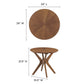 Crossroads 24” Round Wood Side Table - No Shipping Charges MDY-EEI-6558-OAK