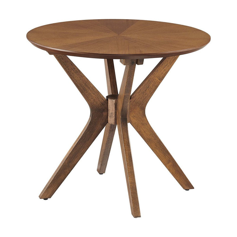 Modway Crossroads Wood, 24” Side Table, Walnut