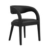 Modway EEI-6561-BLK Pinnacle Vegan Leather Dining Chair Set of Two Black MDY-EEI-6561-BLK