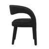 Modway EEI-6562-BLK Pinnacle Boucle Upholstered Dining Chair Set of Two Black MDY-EEI-6562-BLK