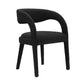 Modway EEI-6562-BLK Pinnacle Boucle Upholstered Dining Chair Set of Two Black MDY-EEI-6562-BLK