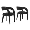 Modway EEI-6562-BLK Pinnacle Boucle Upholstered Dining Chair Set of Two, Black