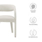 Modway EEI-6562-IVO Pinnacle Boucle Upholstered Dining Chair Set of Two Ivory MDY-EEI-6562-IVO