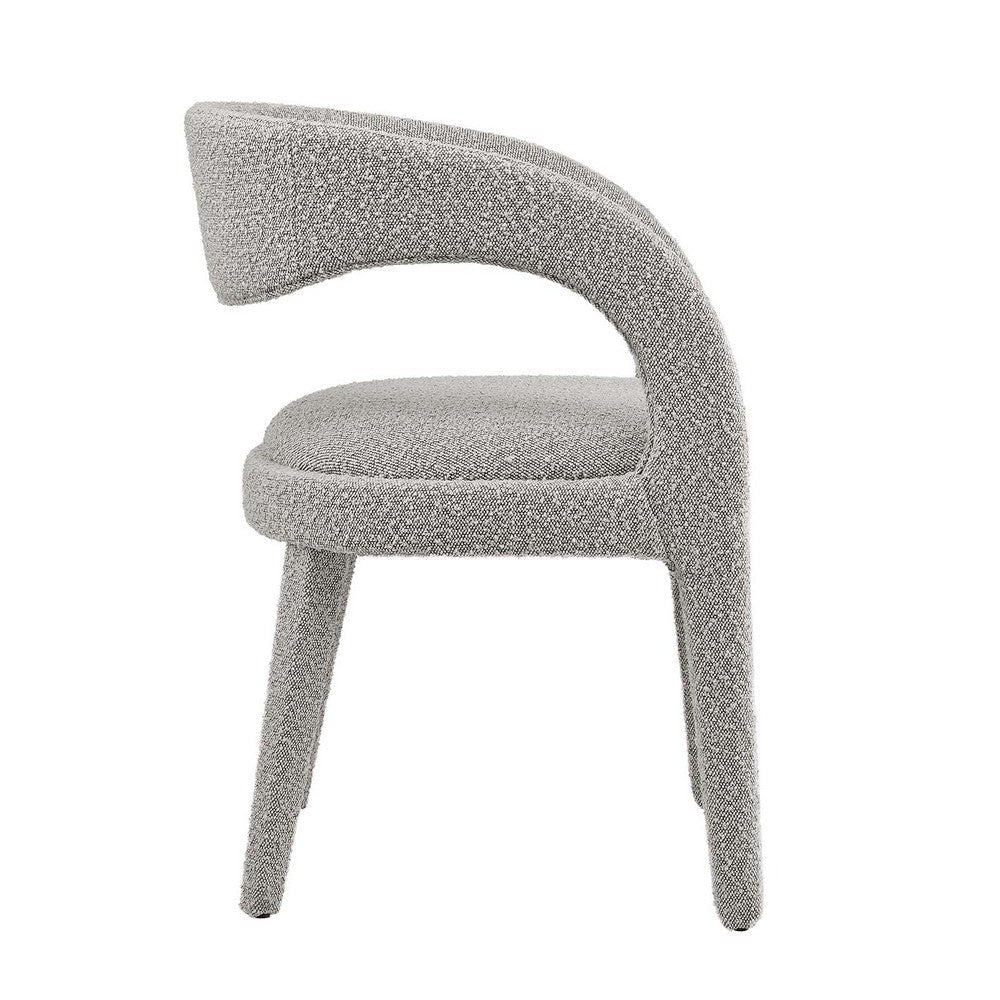 Modway EEI-6562-TAU Pinnacle Boucle Upholstered Dining Chair Set of Two Taupe MDY-EEI-6562-TAU