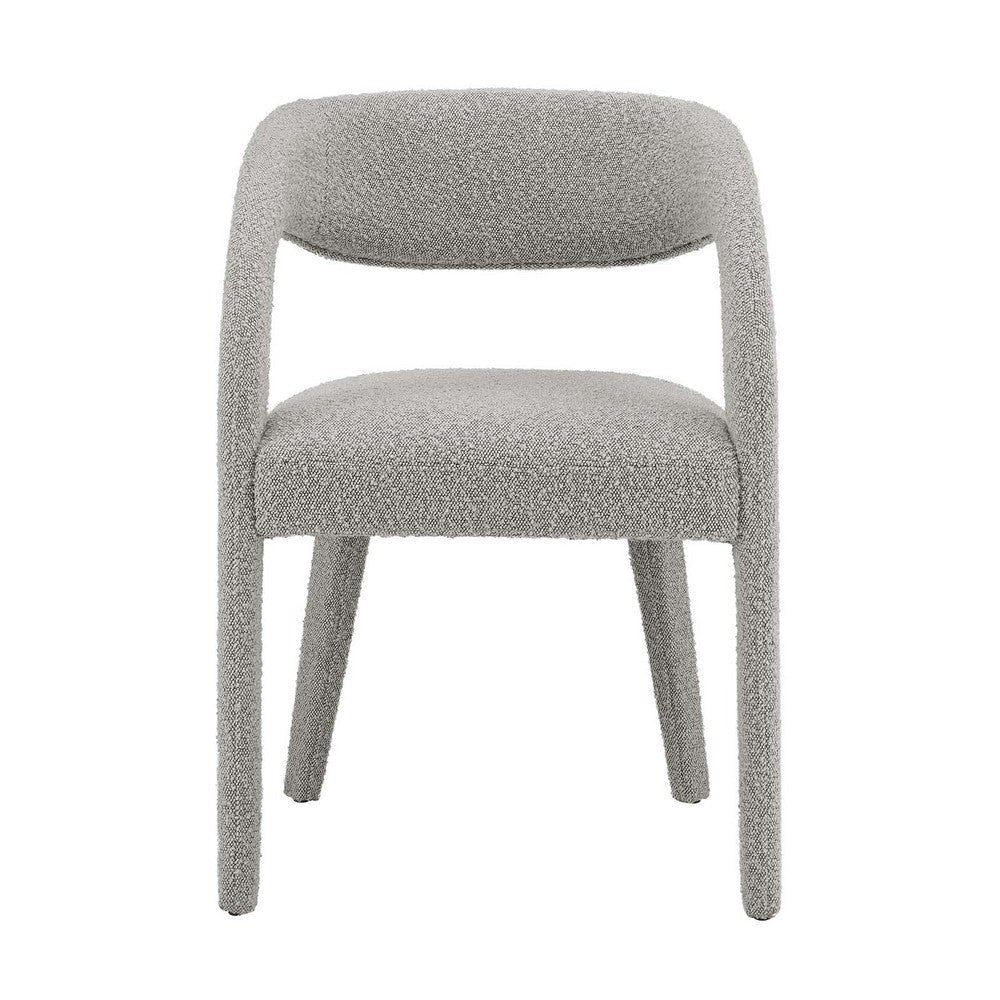 Modway EEI-6562-TAU Pinnacle Boucle Upholstered Dining Chair Set of Two Taupe MDY-EEI-6562-TAU