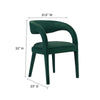 Modway EEI-6563-GRN Pinnacle Performance Velvet Dining Chair Set of Two Green MDY-EEI-6563-GRN