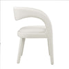 Modway EEI-6563-IVO Pinnacle Performance Velvet Dining Chair Set of Two Ivory MDY-EEI-6563-IVO