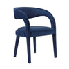 Modway EEI-6563-MID Pinnacle Performance Velvet Dining Chair Set of Two Midnight Blue MDY-EEI-6563-MID