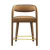 Modway EEI-6566-BRN-GLD Pinnacle Performance Velvet Counter Stool Set of Two Brown Gold MDY-EEI-6566-BRN-GLD