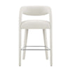 Modway EEI-6568-IVO-SLV Pinnacle Boucle Upholstered Bar Stool Set of Two Ivory Silver MDY-EEI-6568-IVO-SLV