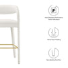 Modway EEI-6569-IVO-GLD Pinnacle Performance Velvet Bar Stool Set of Two Ivory Gold MDY-EEI-6569-IVO-GLD