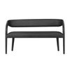 Modway Pinnacle Vegan Leather Accent Bench in Black MDY-EEI-6570-BLK