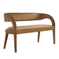 Modway Pinnacle Performance Velvet Accent Bench in Brown