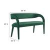 Modway Pinnacle Performance Velvet Accent Bench in Green MDY-EEI-6572-GRN