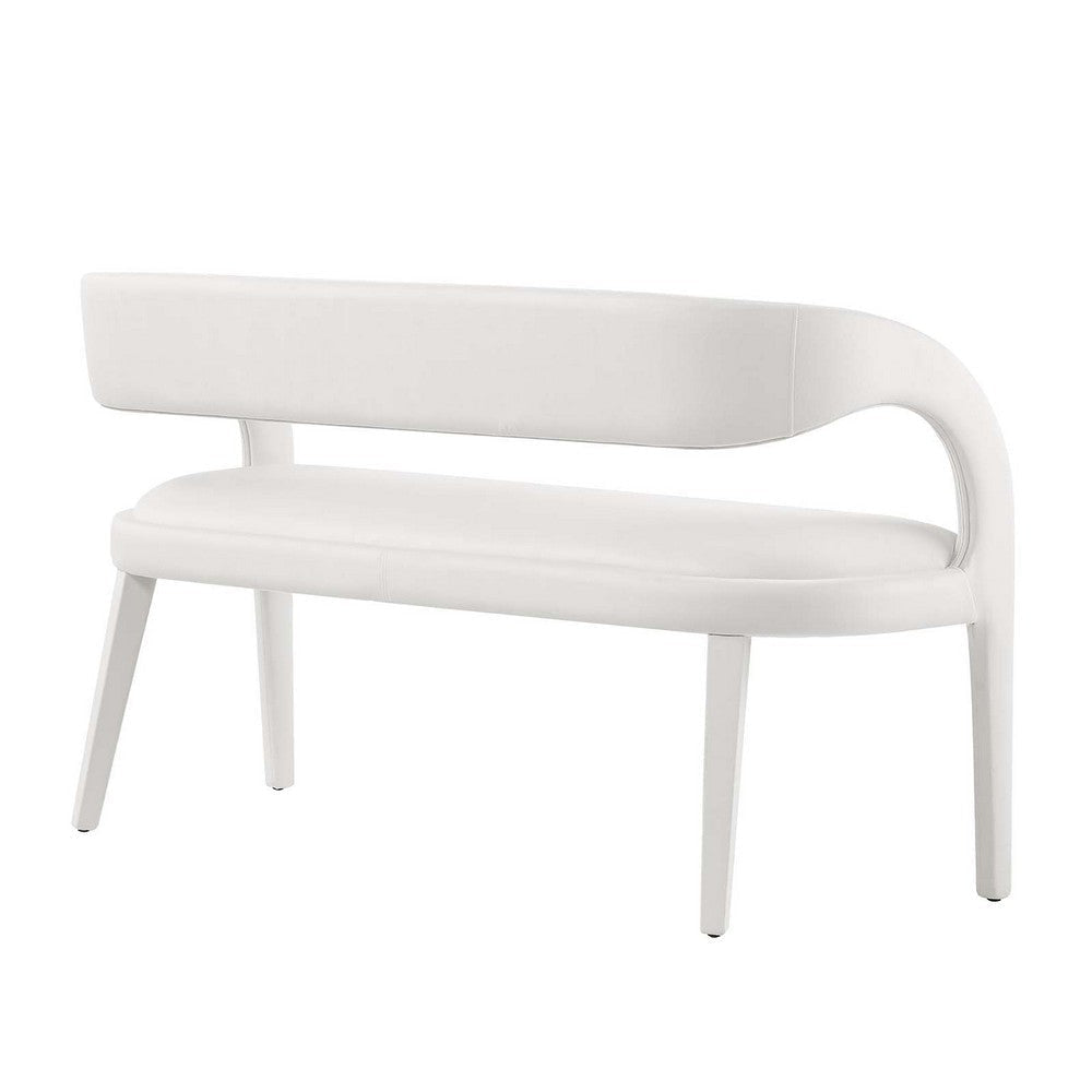 Modway Pinnacle Performance Velvet Accent Bench in Ivory MDY-EEI-6572-IVO