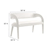 Modway Pinnacle Performance Velvet Accent Bench in Ivory MDY-EEI-6572-IVO