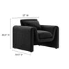 Waverly Boucle Upholstered Armchair - No Shipping Charges MDY-EEI-6575-BLK