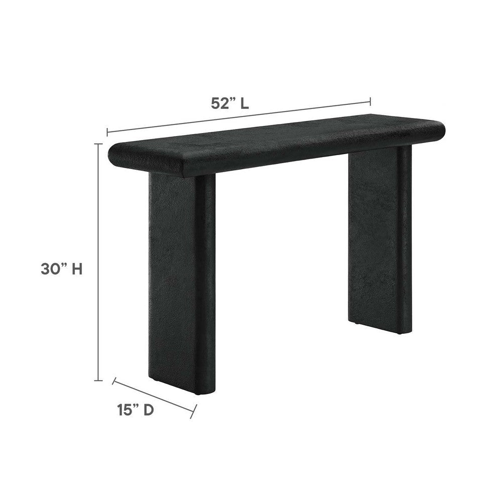 Modway Relic Console Table-Textured Cement Concrete Finish in Black MDY-EEI-6577-BLK