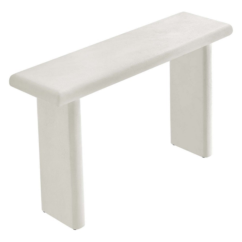 Modway Relic Console Table-Textured Cement Concrete Finish in White MDY-EEI-6577-WHI