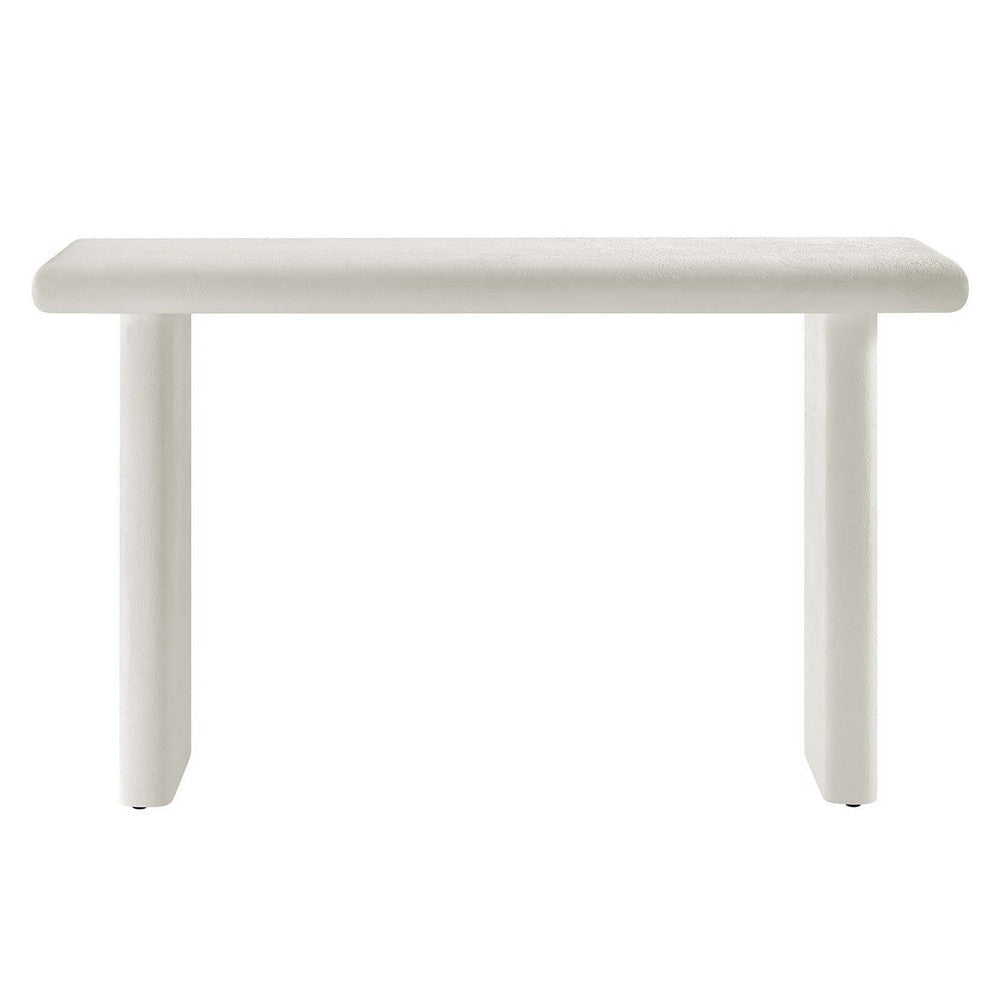 Modway Relic Console Table-Textured Cement Concrete Finish in White MDY-EEI-6577-WHI