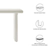 Modway Relic Console Table-Textured Cement Concrete Finish in White MDY-EEI-6577-WHI