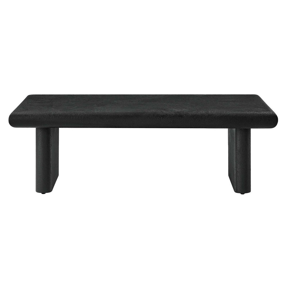 Modway EEI-6578-BLK Relic Concrete Textured Coffee Table Black MDY-EEI-6578-BLK