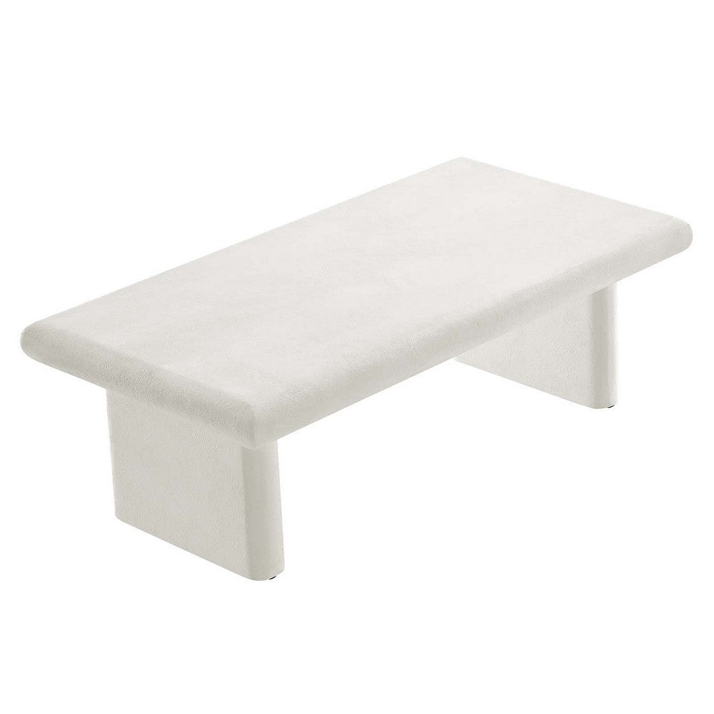 Modway EEI-6578-WHI Relic Concrete Textured Coffee Table White MDY-EEI-6578-WHI