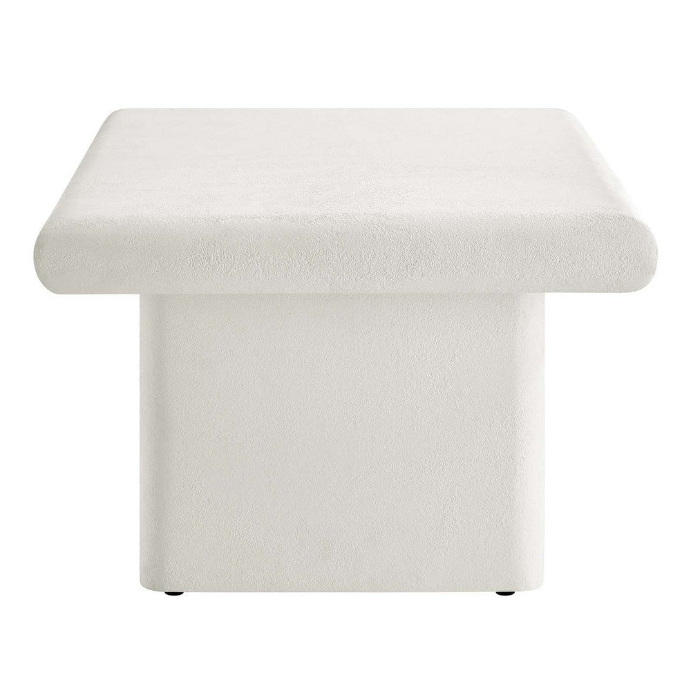 Modway EEI-6578-WHI Relic Concrete Textured Coffee Table White MDY-EEI-6578-WHI