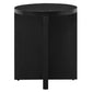 Modway Silas Round Wood Side Sofa End Table for Living Room in Black MDY-EEI-6579-BLK