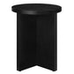 Modway Silas Round Wood Side Sofa End Table for Living Room in Black