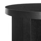 Modway Silas Round Wood Side Sofa End Table for Living Room in Black MDY-EEI-6579-BLK