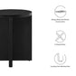 Modway Silas Round Wood Side Sofa End Table for Living Room in Black MDY-EEI-6579-BLK