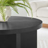 Modway Silas Round Wood Coffee Table for The Living Room in Black MDY-EEI-6580-BLK