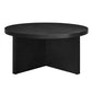 Modway Silas Round Wood Coffee Table for The Living Room in Black