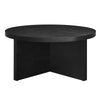 Modway Silas Round Wood Coffee Table for The Living Room in Black