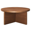 Modway Silas Round Wood Coffee Table for The Living Room in Walnut