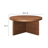 Modway Silas Round Wood Coffee Table for The Living Room in Walnut MDY-EEI-6580-WAL