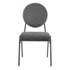 Modway Craft Fabric Upholstered Side Dining Chairs-Set of 2 in Black Charcoal MDY-EEI-6582-BLK-CHA