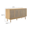 Modway Milo 63’’ Rope Sideboard Buffet Oak Tan for Dining High Living Room Stand for TVs up to 70 inches OneSize MDY-EEI-6583-OAK-TAN