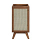 Modway Soma Rattan Weave Bathroom Vanity Cabinet (Sink Basin Not Included) 18 Inch Walnut MDY-EEI-6585-WAL