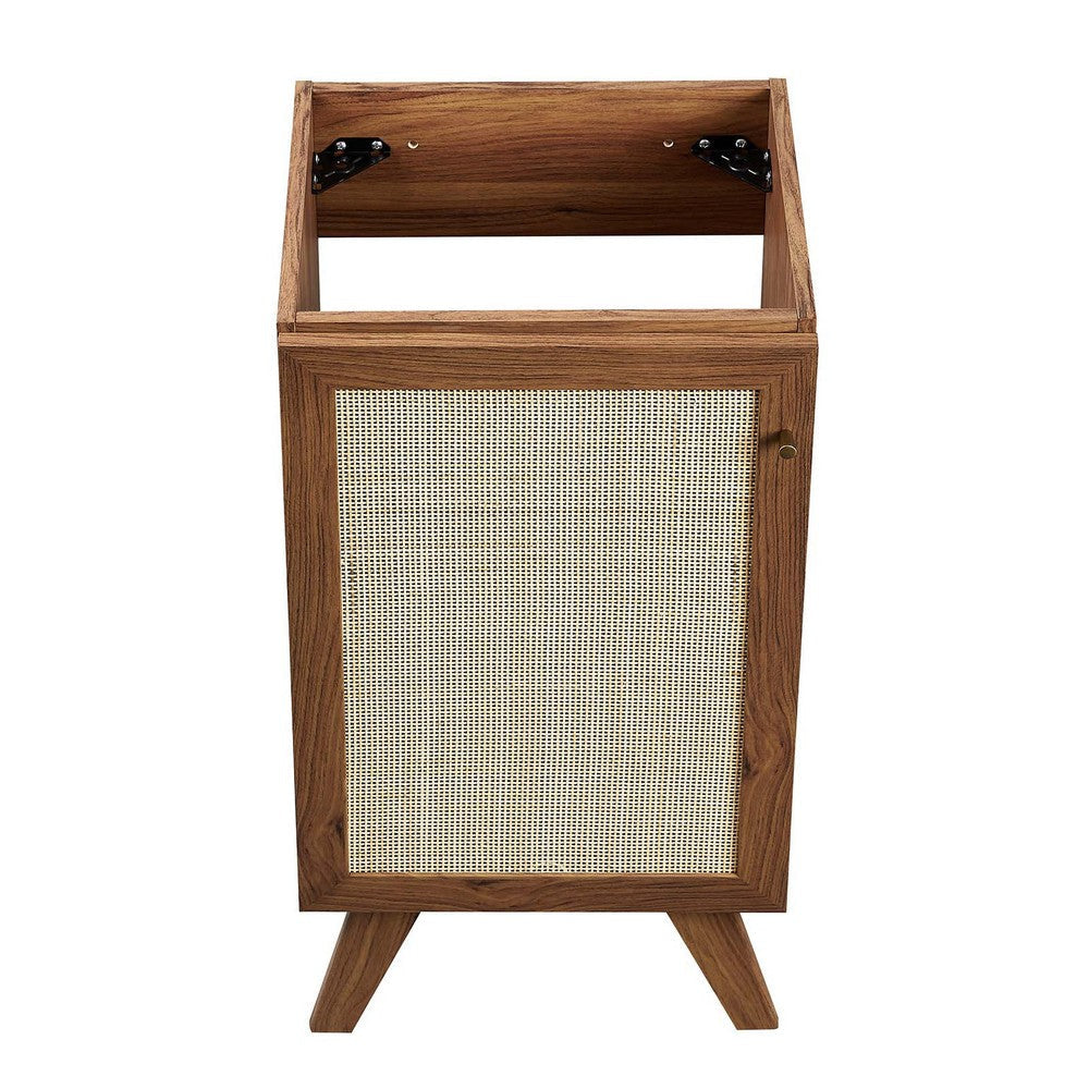 Modway Soma Rattan Weave Bathroom Vanity Cabinet (Sink Basin Not Included) 18 Inch Walnut MDY-EEI-6585-WAL