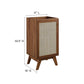 Modway Soma Rattan Weave Bathroom Vanity Cabinet (Sink Basin Not Included) 18 Inch Walnut MDY-EEI-6585-WAL