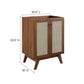 Modway Soma Rattan Weave Bathroom Vanity Cabinet (Sink Basin Not Included) 24 Inch Walnut MDY-EEI-6586-WAL