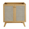 Modway Soma Rattan Weave Bathroom Vanity Cabinet (Sink Basin Not Included) 30 Inch Oak MDY-EEI-6587-OAK