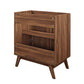 Modway Soma Rattan Weave Bathroom Vanity Cabinet (Sink Basin Not Included) 30 Inch Walnut MDY-EEI-6587-WAL